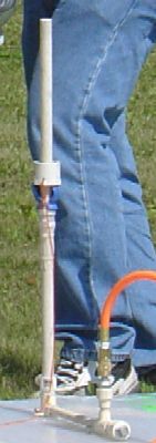 Closeup of PVC Launcher